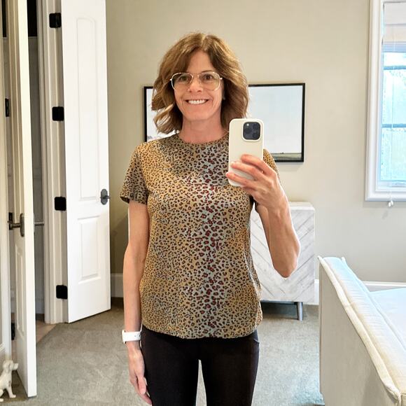 ULLA JOHNSON Estelle Leopard T-Shirt S - Picture 3 of 10